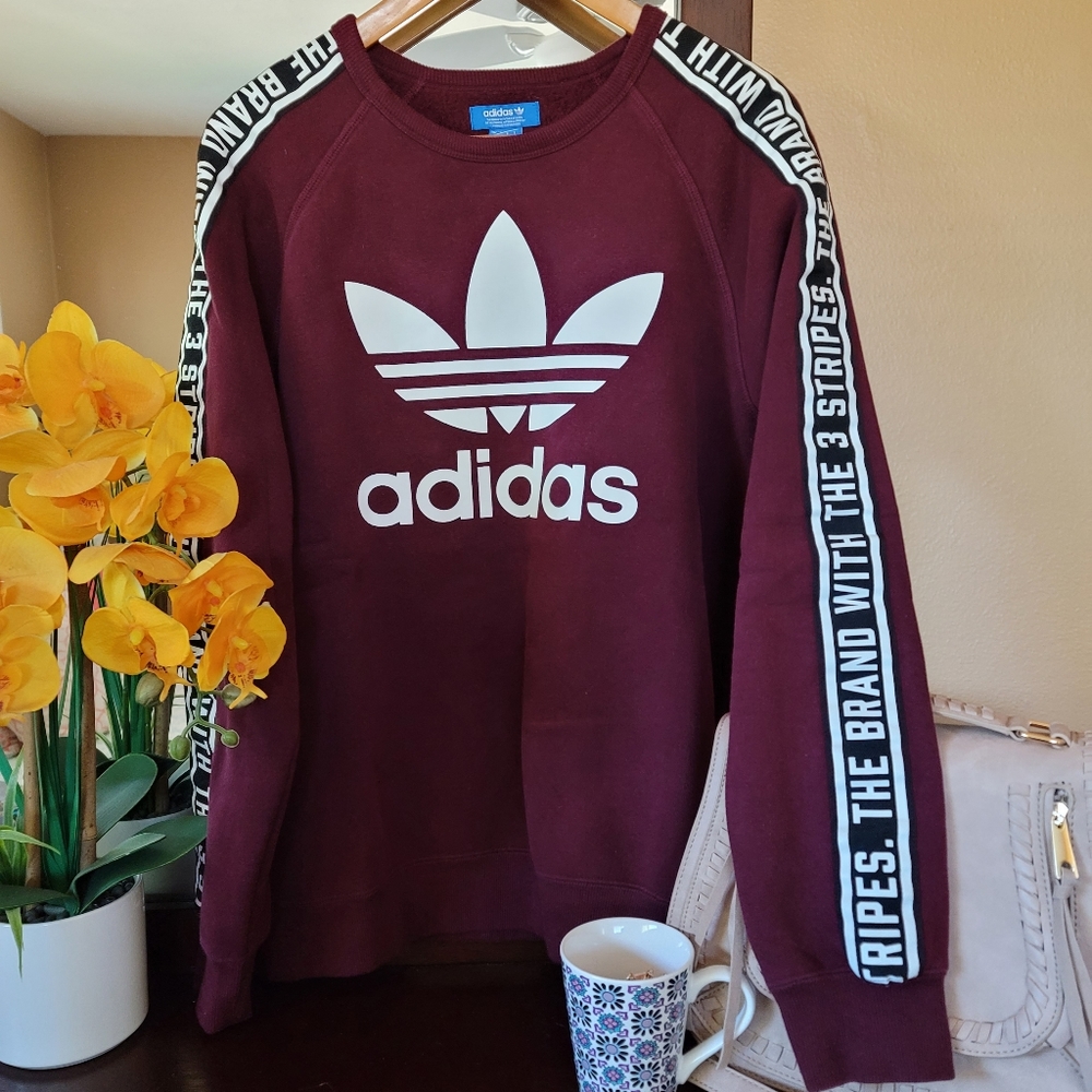 Maroon Adidas Crewneck Sweatshirt